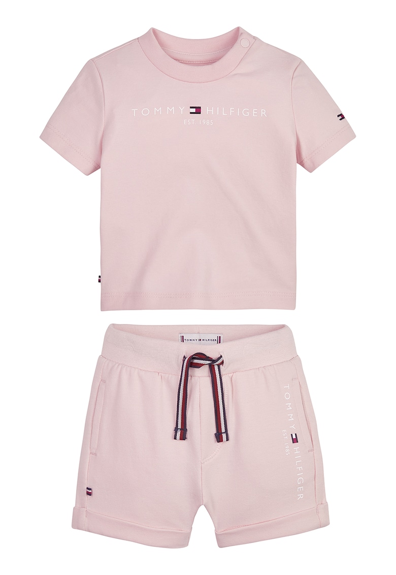 Tommy Hilfiger Тениска с органичен памук и къс панталон за Момичета Tommy Hilfiger Тениска с органичен памук и къс панталон за Момичета
