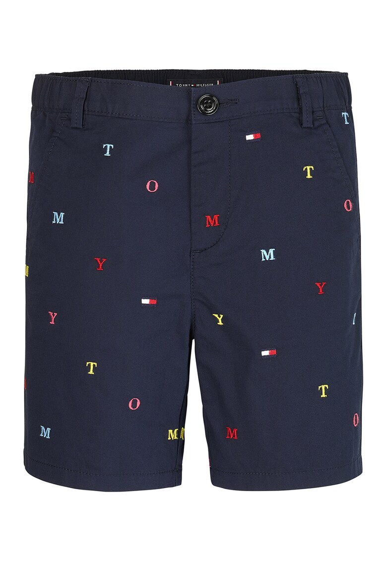 Tommy Hilfiger Къс панталон с памук и бродерии за Момчета Tommy Hilfiger Къс панталон с памук и бродерии за Момчета