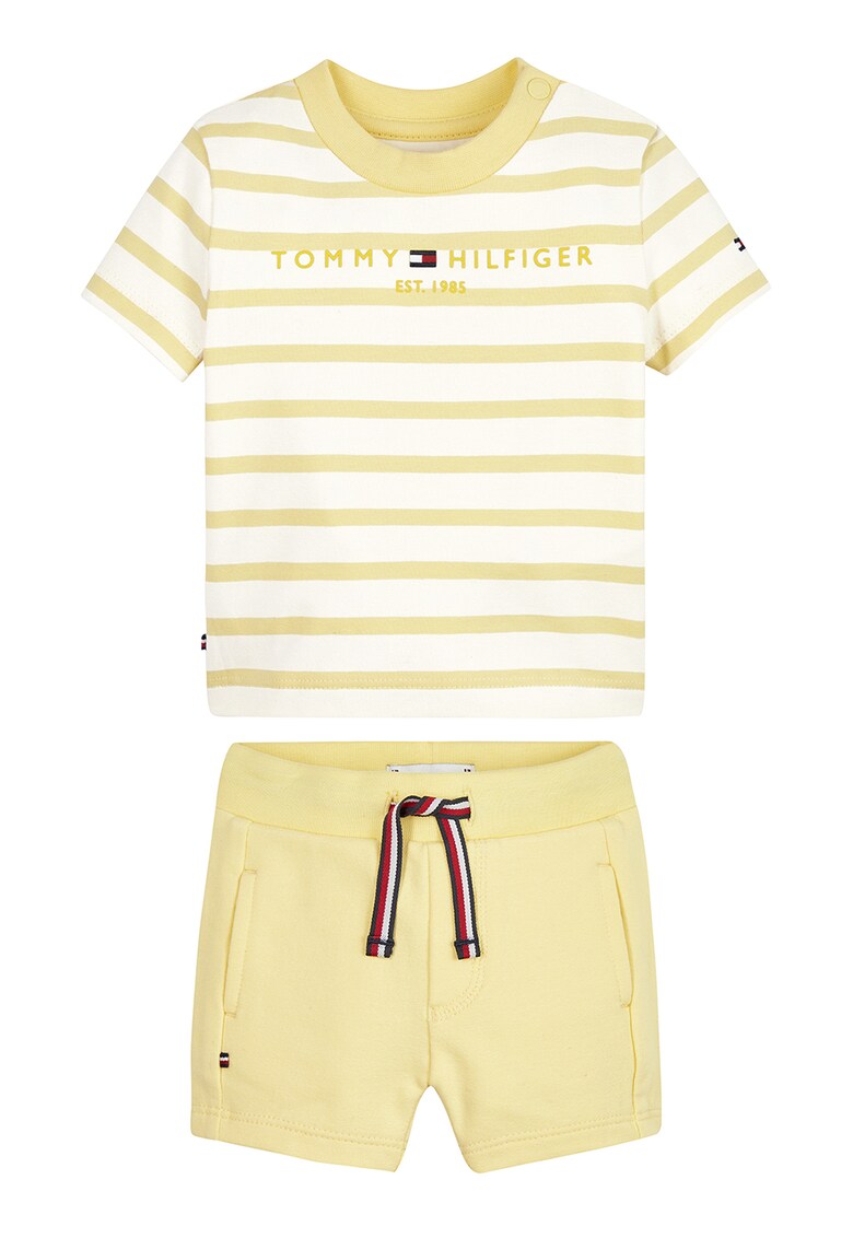 Tommy Hilfiger Тениска с овално деколте и къс панталон – 2 части за Момичета Tommy Hilfiger Тениска с овално деколте и къс панталон – 2 части за Момичета