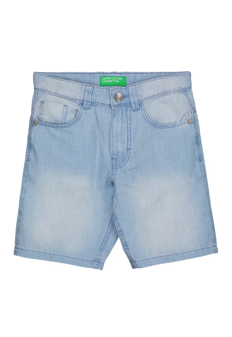 United Colors Of Benetton Bermude din material chambray cu 5 buzunare