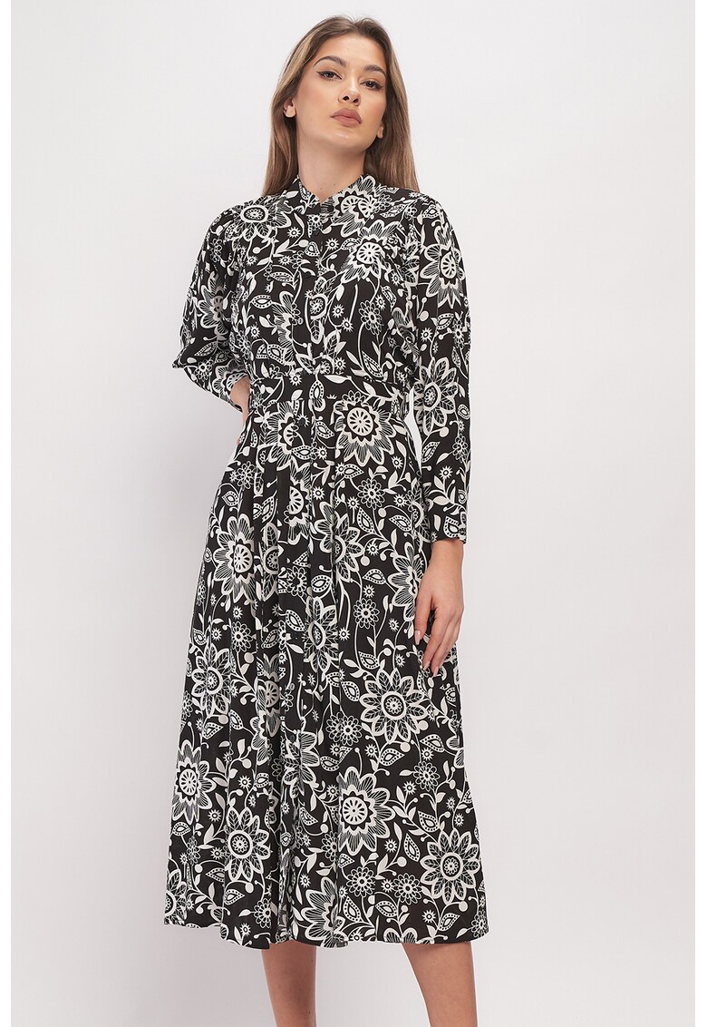 Rochie midi cu imprimeu floral
