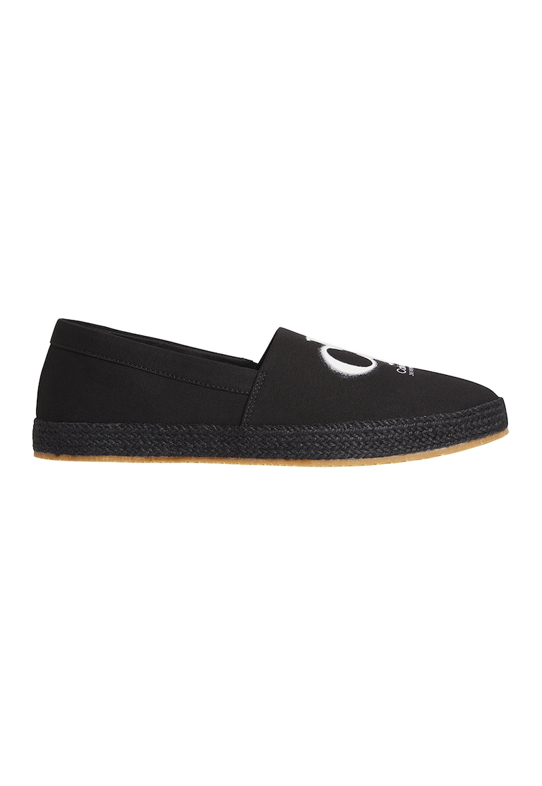 Calvin Klein Jeans Espadrile cu imprimeu logo - Alb/Negru