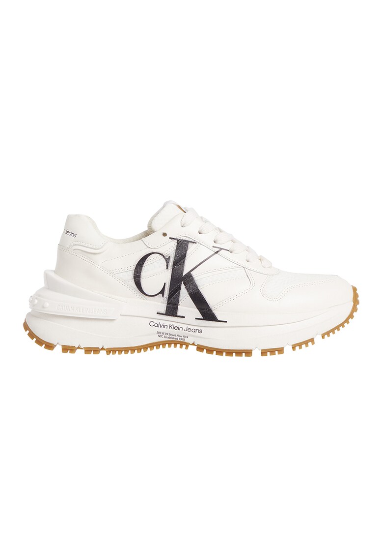 CALVIN KLEIN JEANS Кожени спортни обувки с мрежа за Жени CALVIN KLEIN JEANS Кожени спортни обувки с мрежа за Жени