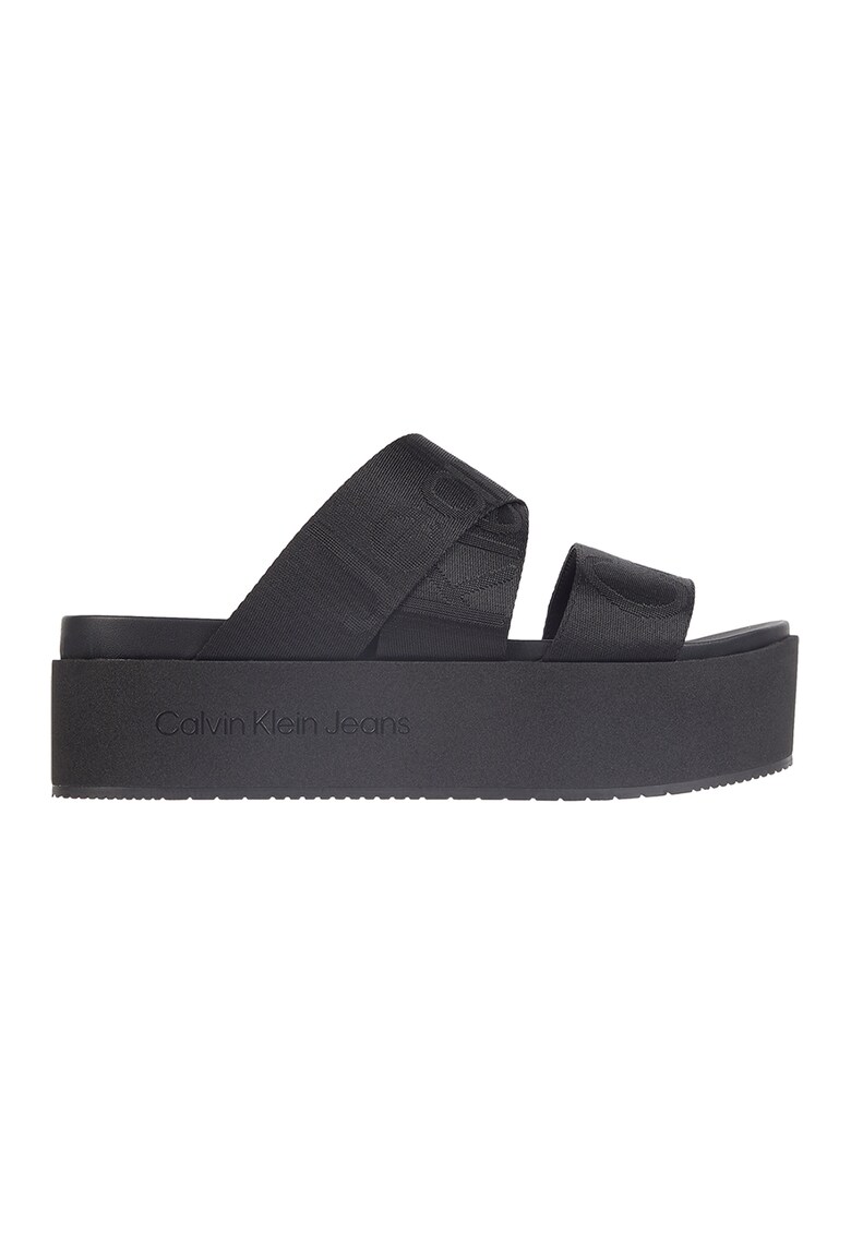CALVIN KLEIN JEANS Чехли на равна платформа с лого на каишките за Жени CALVIN KLEIN JEANS Чехли на равна платформа с лого на каишките за Жени