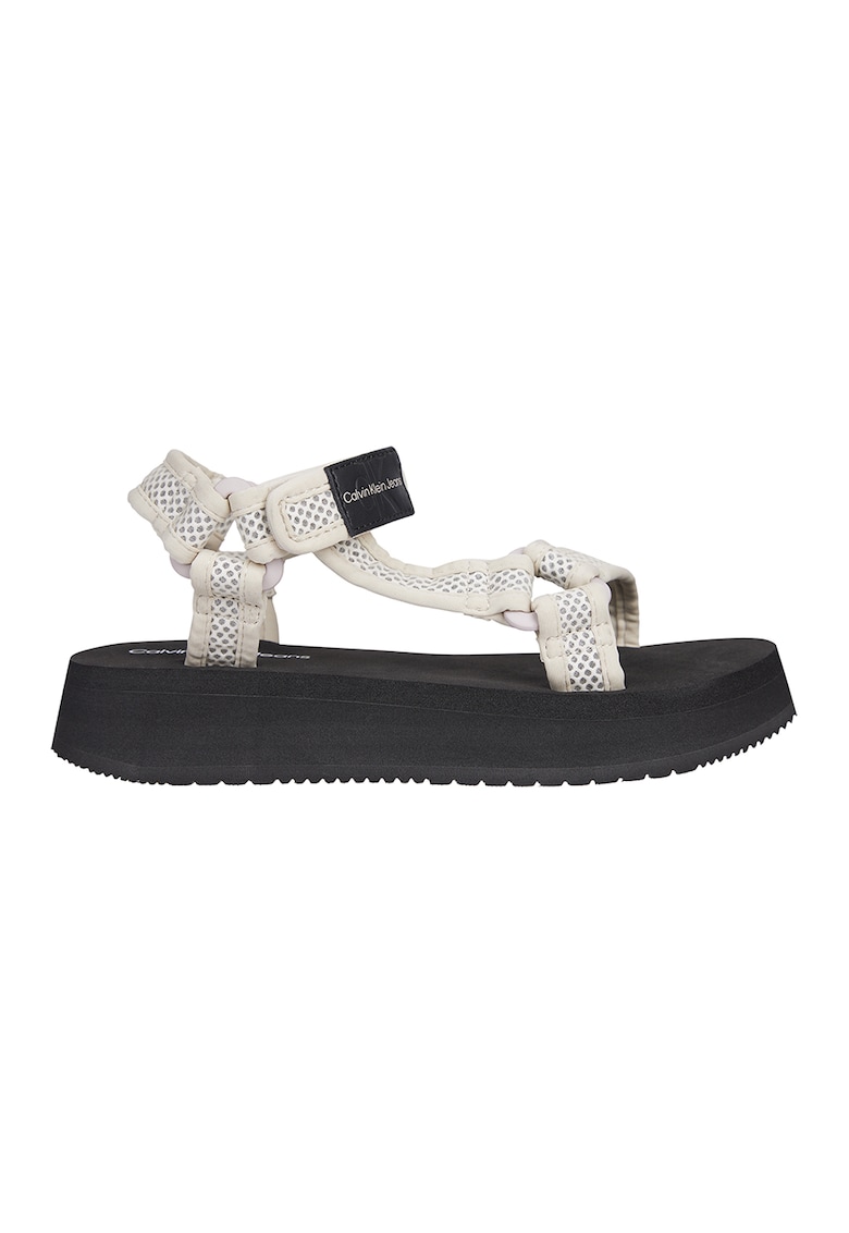 Sandale flatform cu velcro