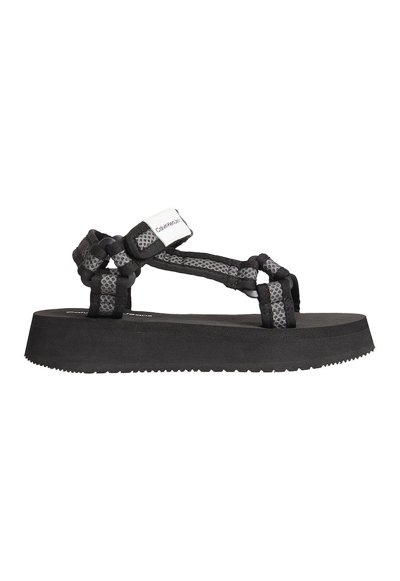 Sandale flatform cu velcro