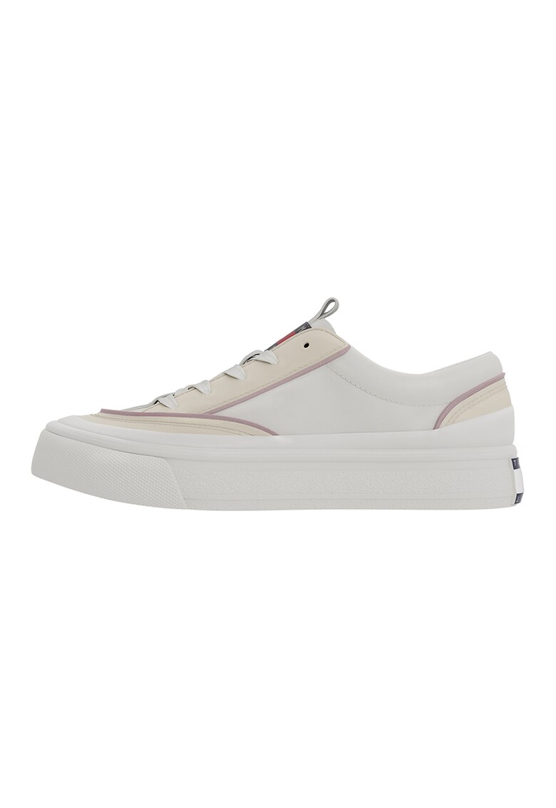 Tommy Jeans Кожени кецове с лого за Жени Tommy Jeans Кожени кецове с лого за Жени