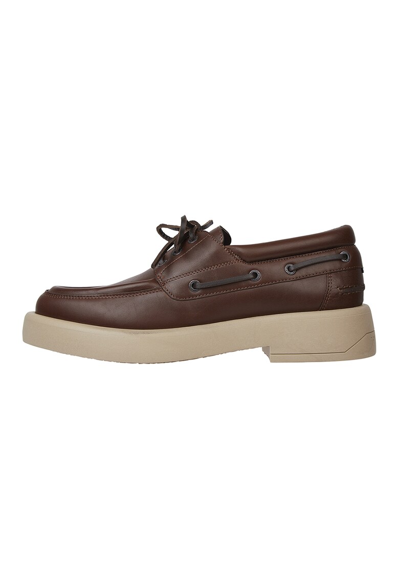 Pantofi boat de piele