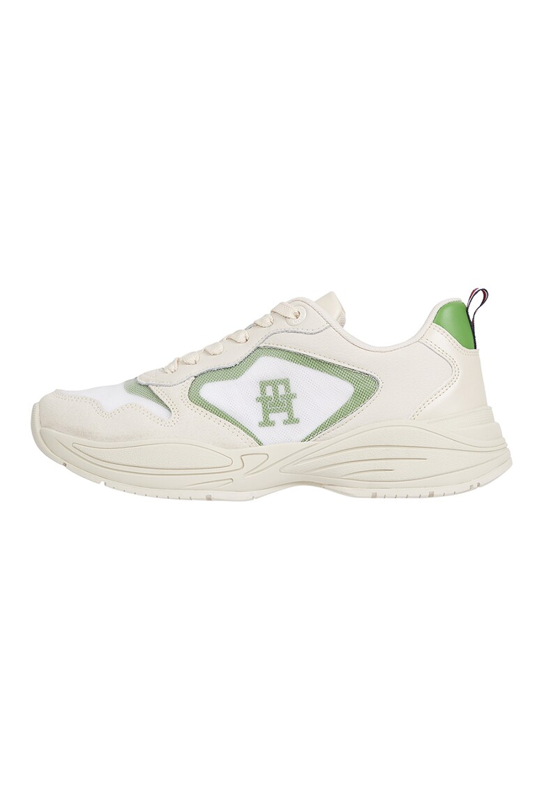 Pantofi sport cu garnituri de piele si piele intoarsa