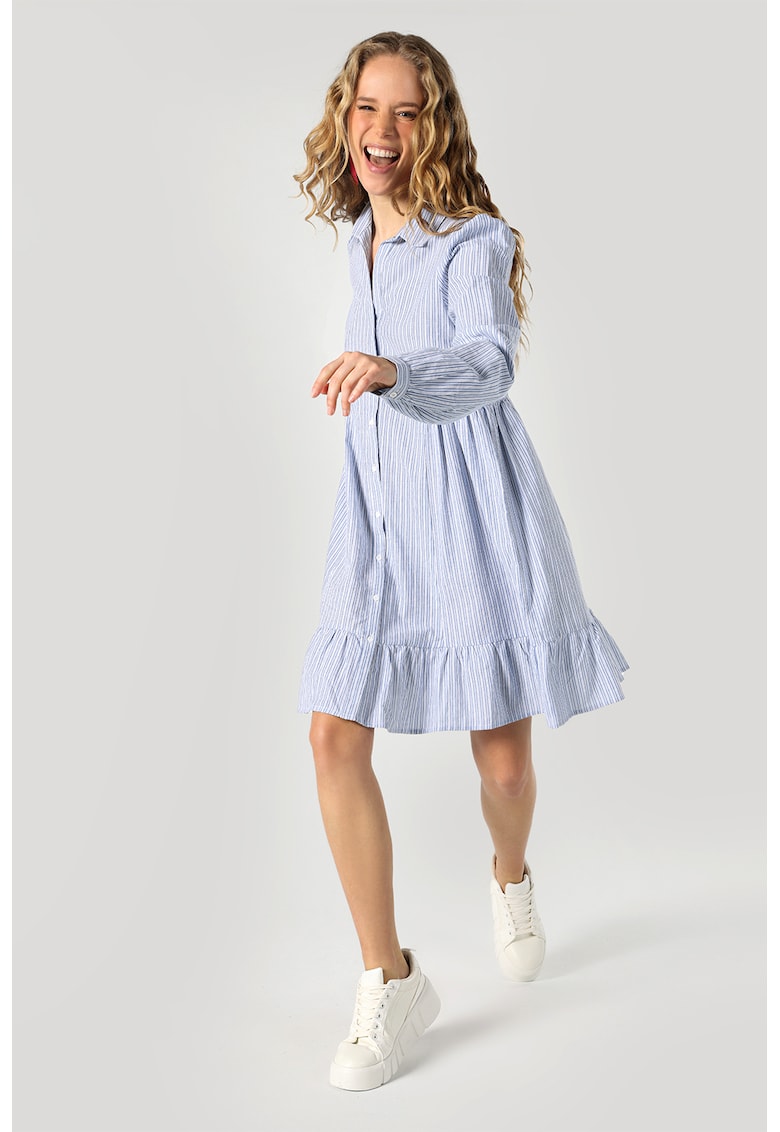 Rochie cu croiala in A si model in dungi