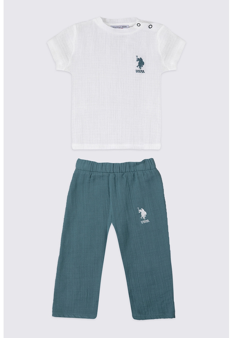 U.s. Polo Assn. Set de pantaloni si tricou usor