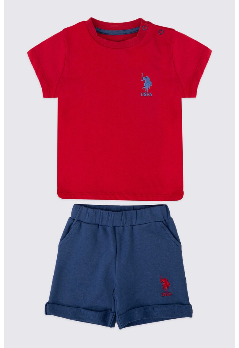 Set de pantaloni scurti si tricou de bumbac