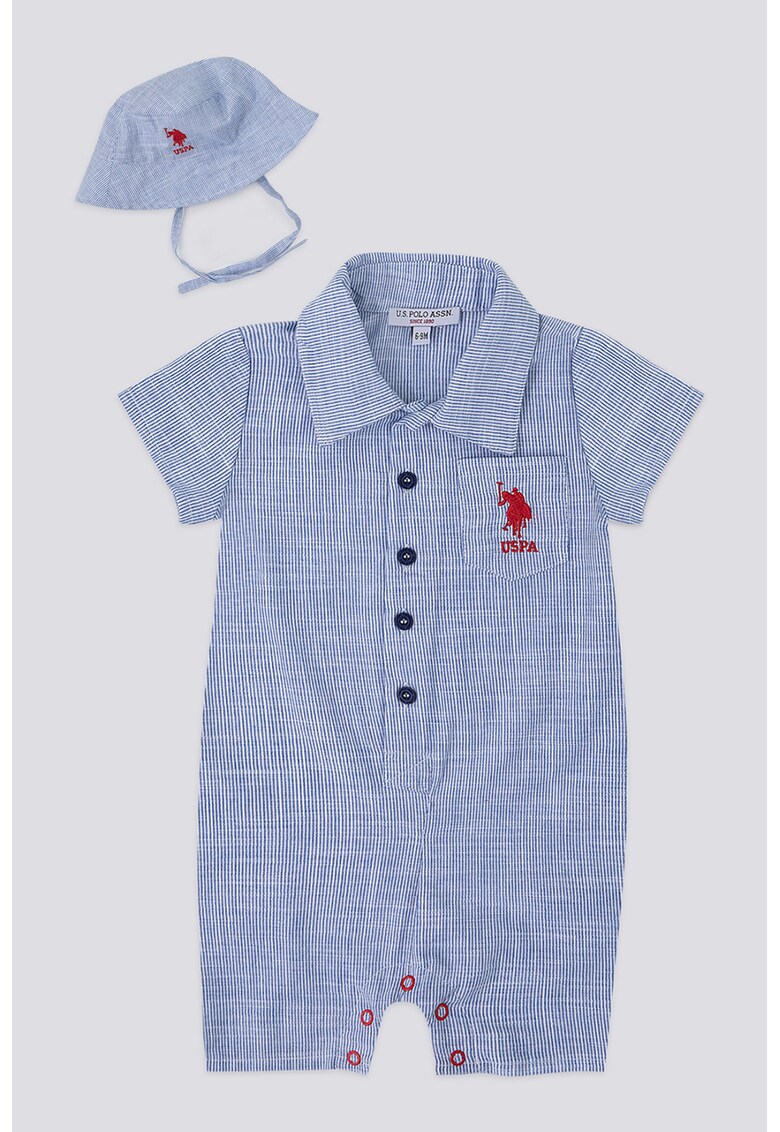US Polo Assn Гащеризон и шапка за Момчета US Polo Assn Гащеризон и шапка за Момчета