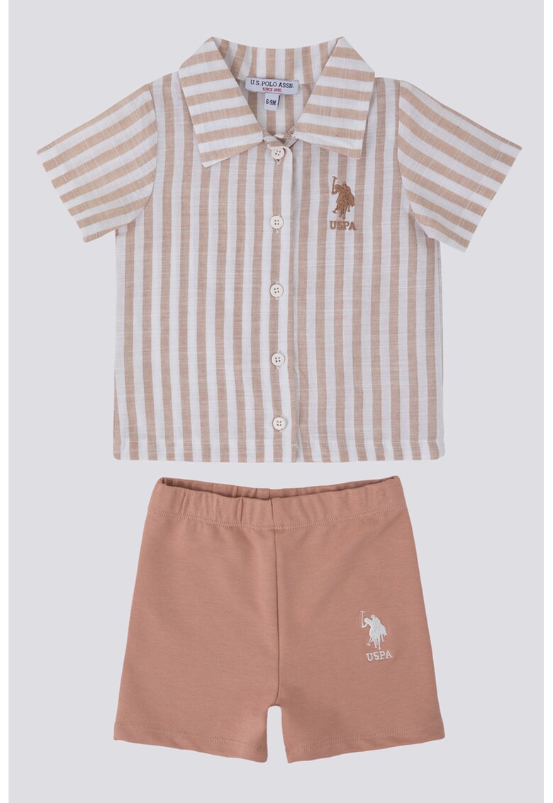 US Polo Assn Тениска и шорти с райе за Момчета US Polo Assn Тениска и шорти с райе за Момчета