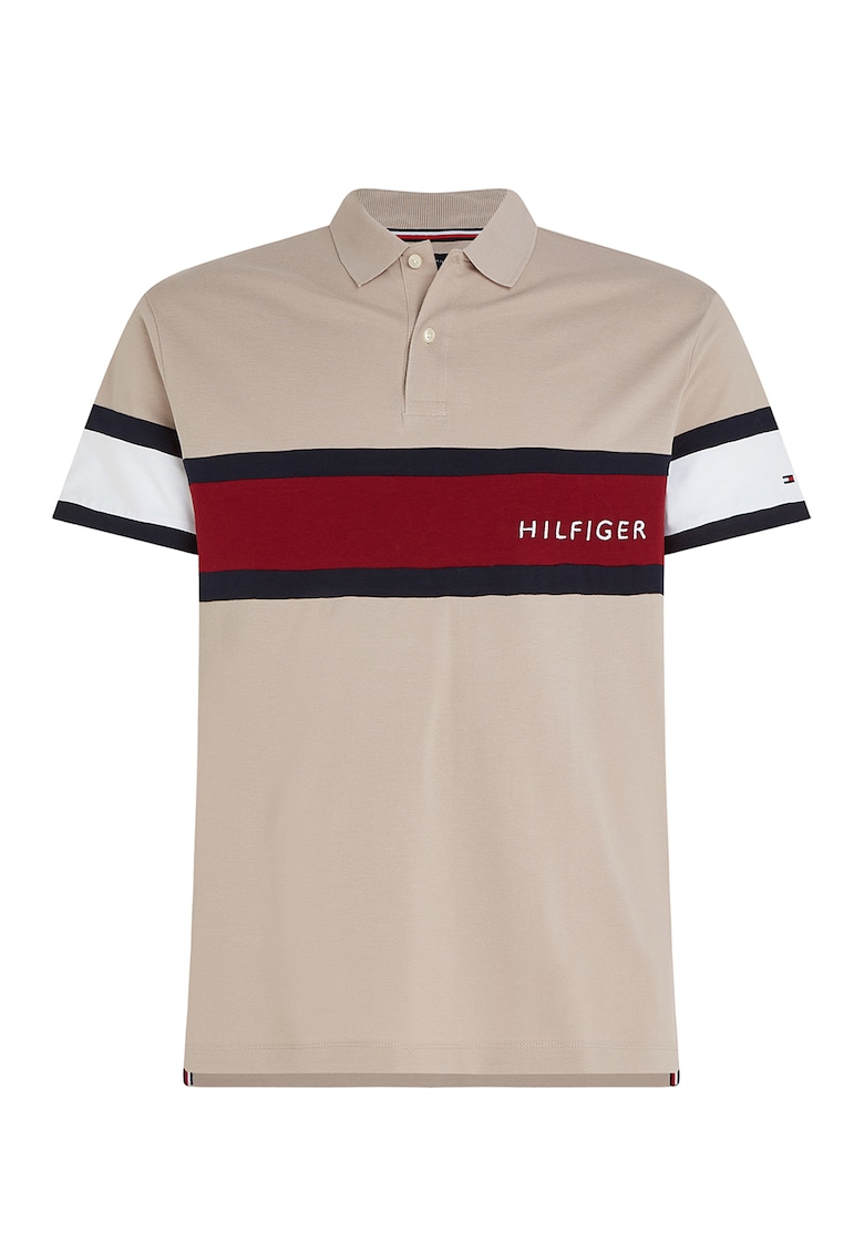 Tommy Hilfiger Тениска от органичен памук с яка и лого за Мъже Tommy Hilfiger Тениска от органичен памук с яка и лого за Мъже