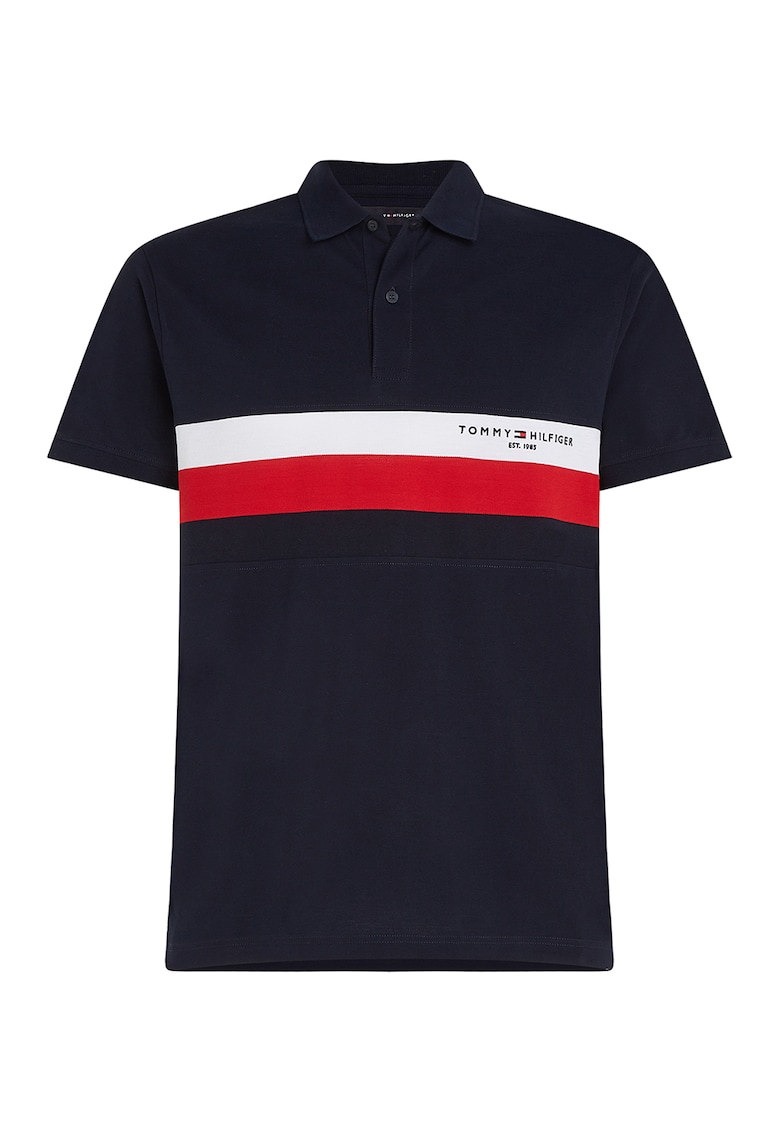 Tommy Hilfiger Тениска от органичен памук с бродирано лого за Мъже Tommy Hilfiger Тениска от органичен памук с бродирано лого за Мъже