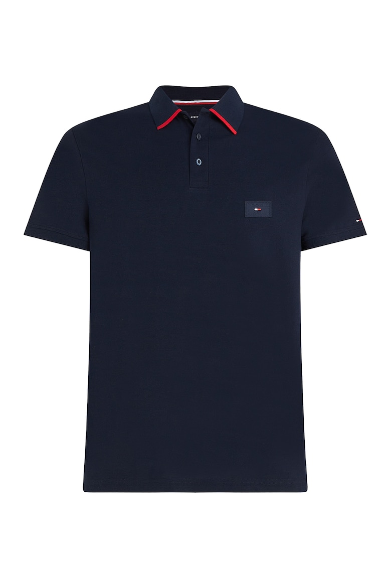 Tommy Hilfiger Тениска от органичен памук с яка и цепка с копчета за Мъже Tommy Hilfiger Тениска от органичен памук с яка и цепка с копчета за Мъже