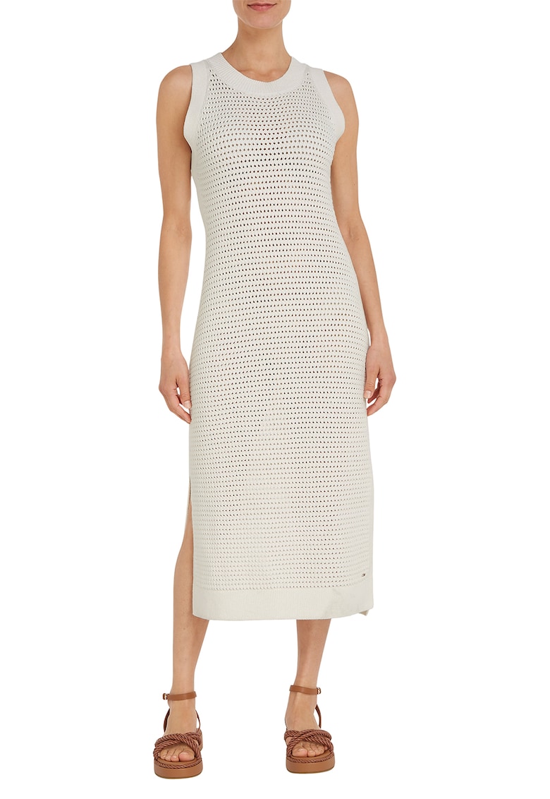 Rochie midi tricotata fara maneci