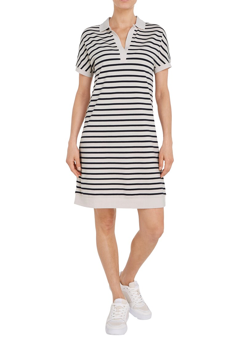 Rochie-polo cu model in dungi