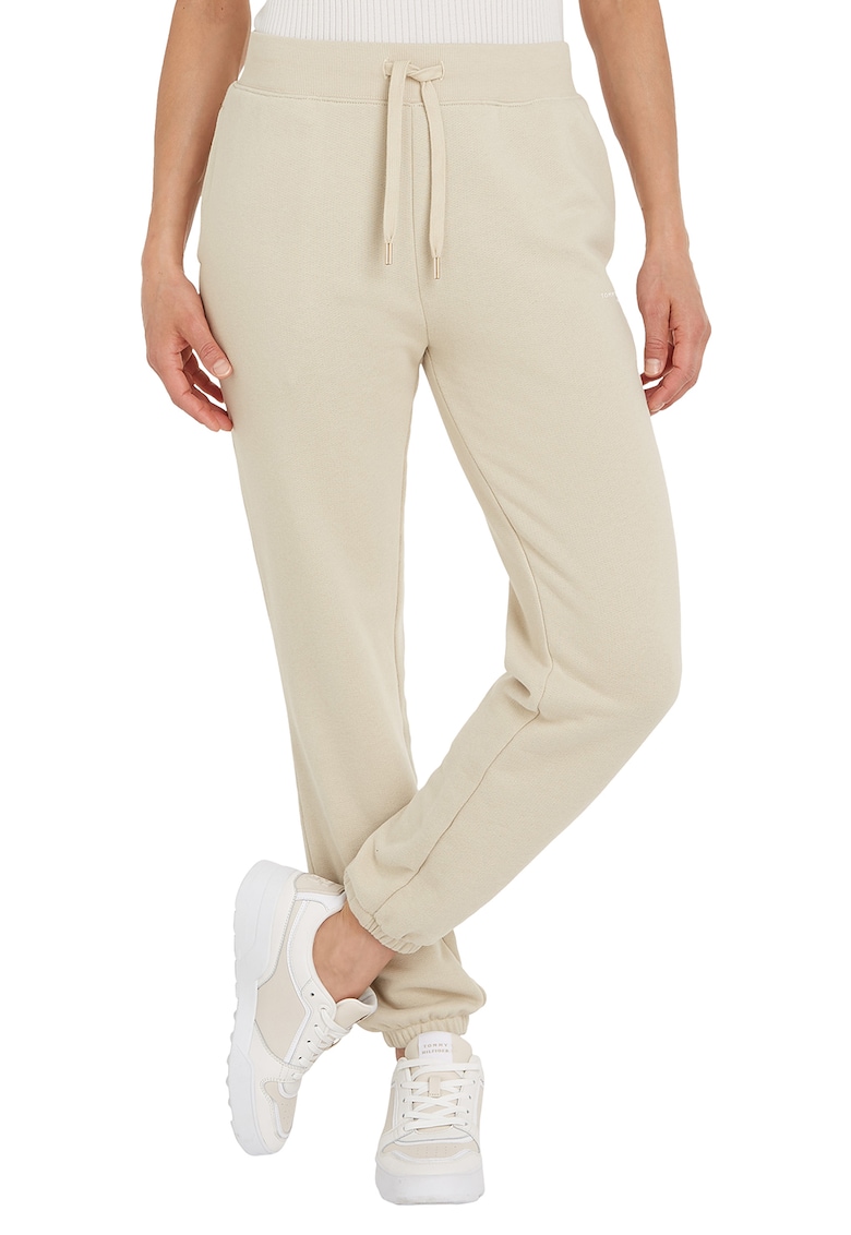 Pantaloni sport conici cu snur in talie