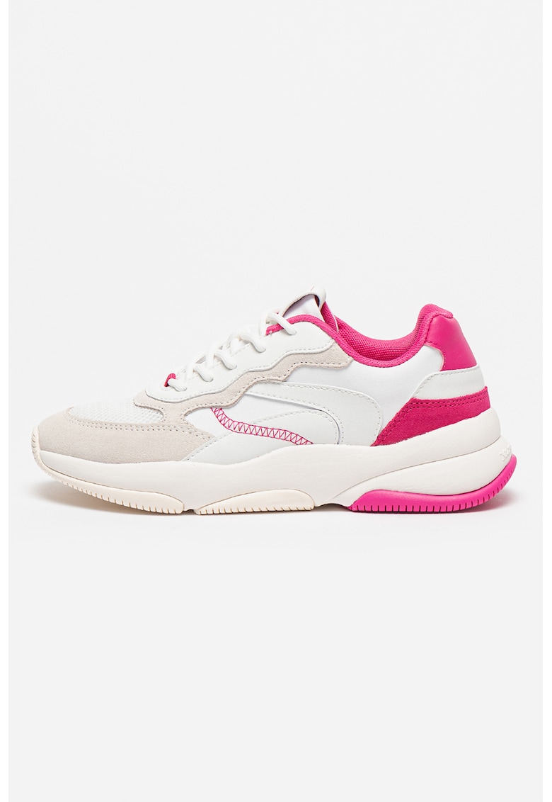 Pantofi sport cu garnituri din piele intoarsa