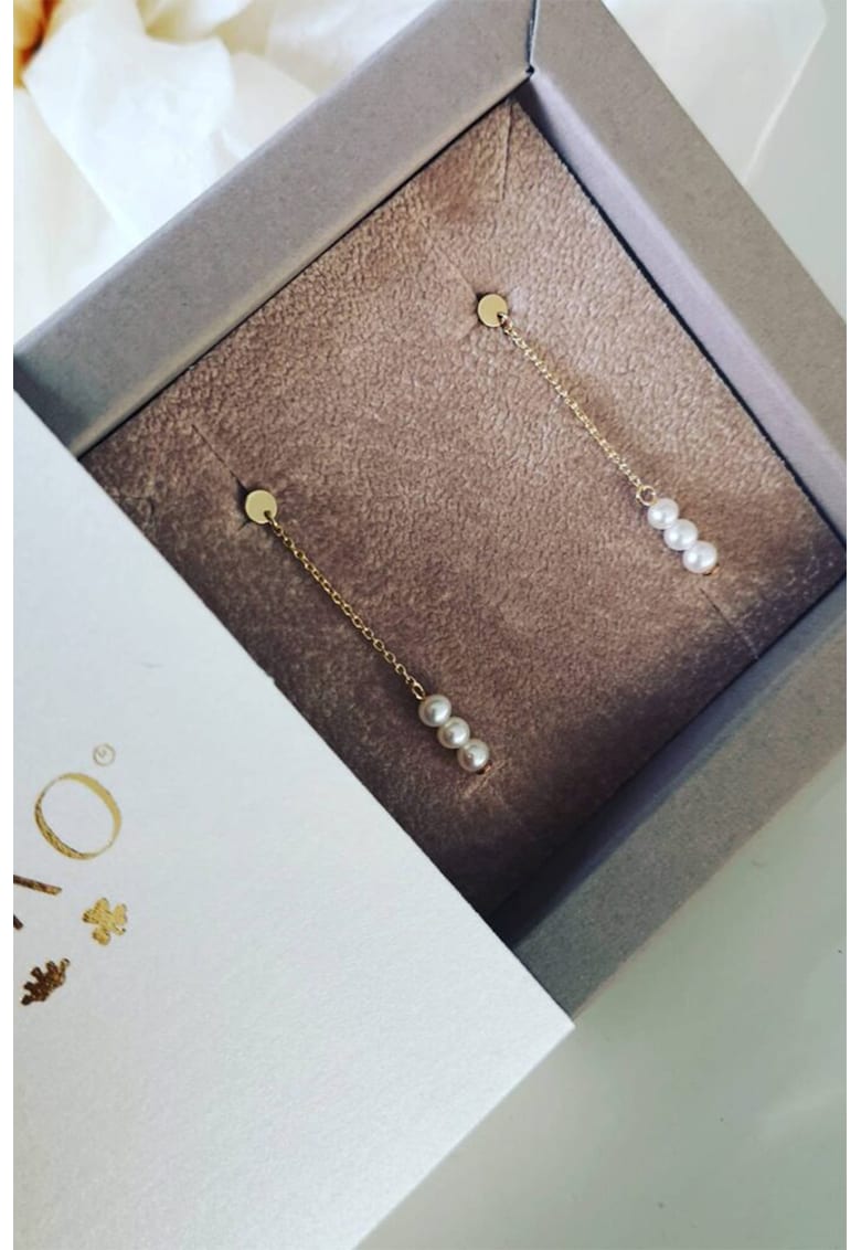 Cercei din aur de 14K cu perle fashiondays.ro poza noua reduceri 2022