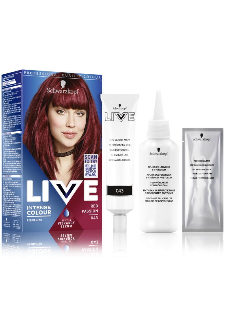 Vopsea de par permanenta schwarzkopf 43 red passion - 142 -5 ml