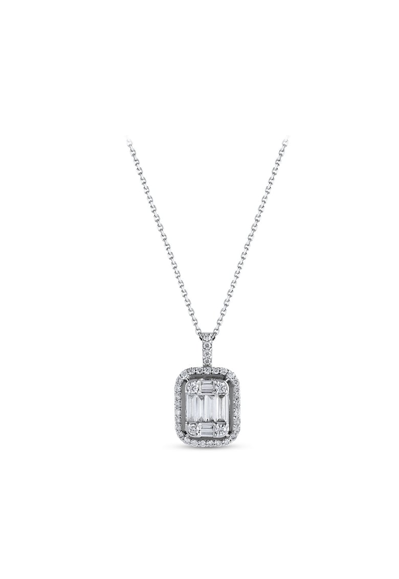 Colier Antverpen Aur Alb - 14K - Diamante 0.21 Carate