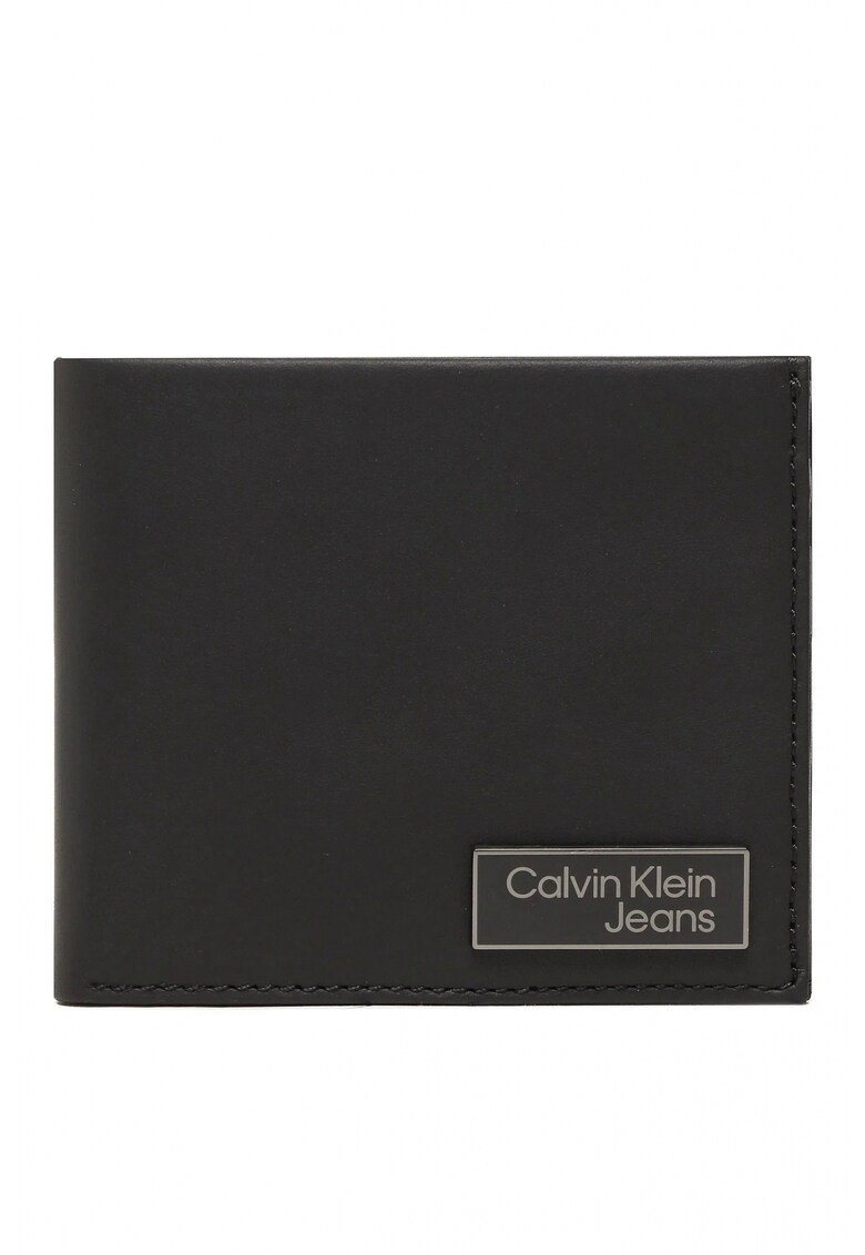 Portofel din piele Plaque Bilfold K50K510127 - Negru