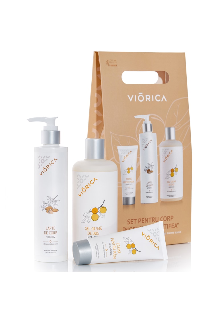 Set nr.4 pentru corp - Ingrijire minutioasa: Sapun cremos - 400 ml & Crema pentru maini - 75 ml & Crema reparatoare pentru calcaie - 75 ml