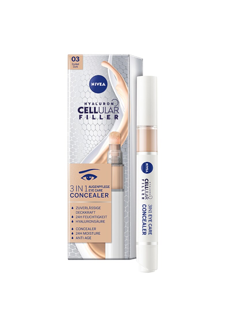 Corector hidratant pentru zona ochilor - Cellular 3in1 Eye Concealer - 4 ml - Bej inchis