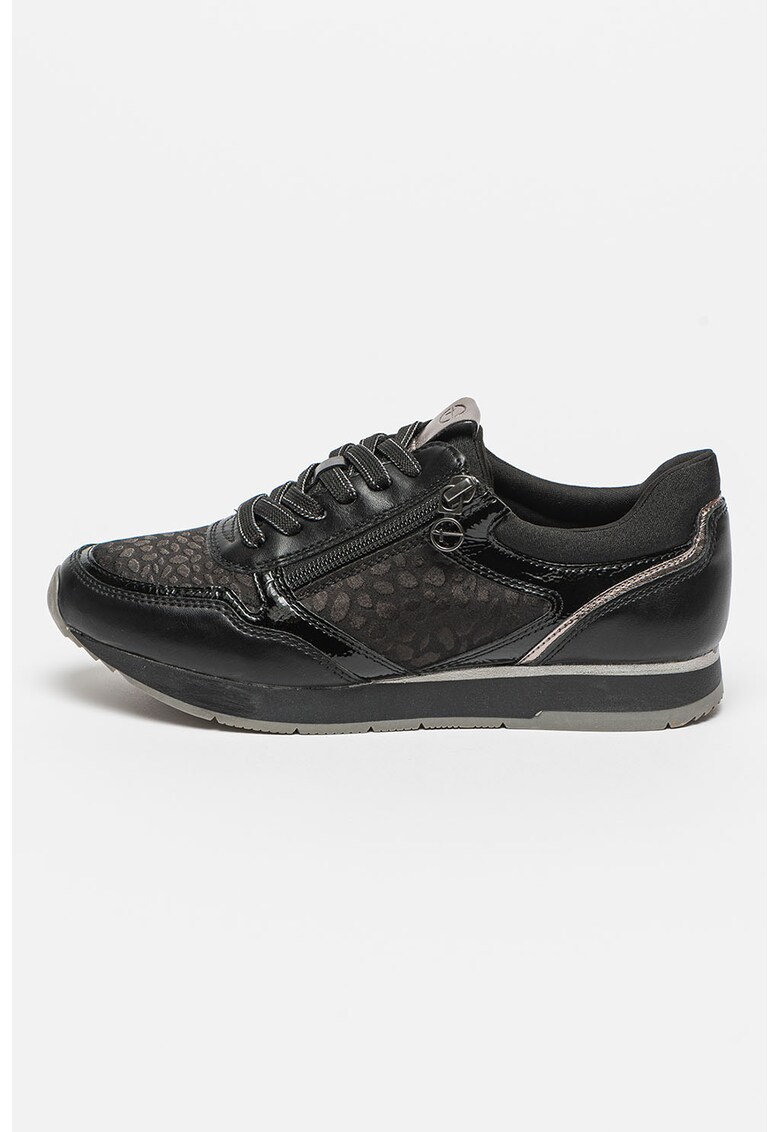 Pantofi sport cu garnituri din piele ecologica