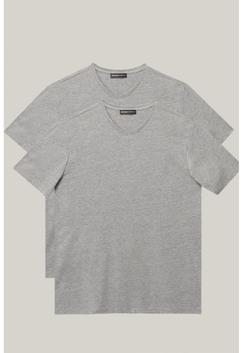 Set de tricouri cu decolteu in V - 2 piese