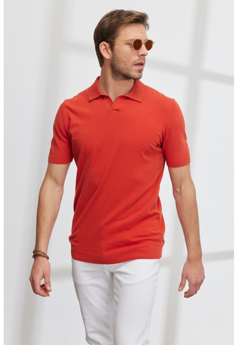 Tricou polo tricotat