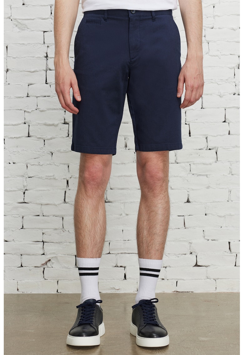 Bermude chino slim fit cu buzunare