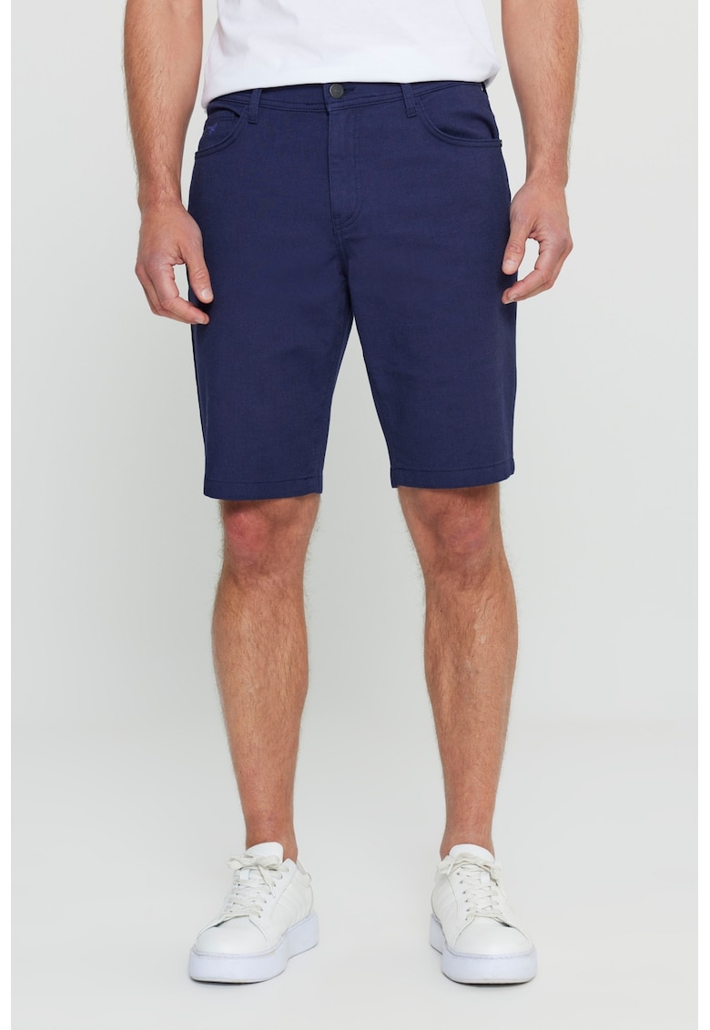 Bermude slim fit din amestec de bumbac