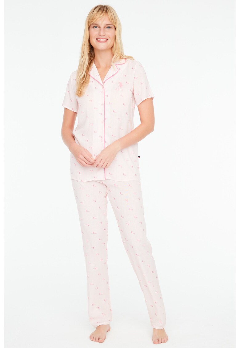  Pijama cu model logo 