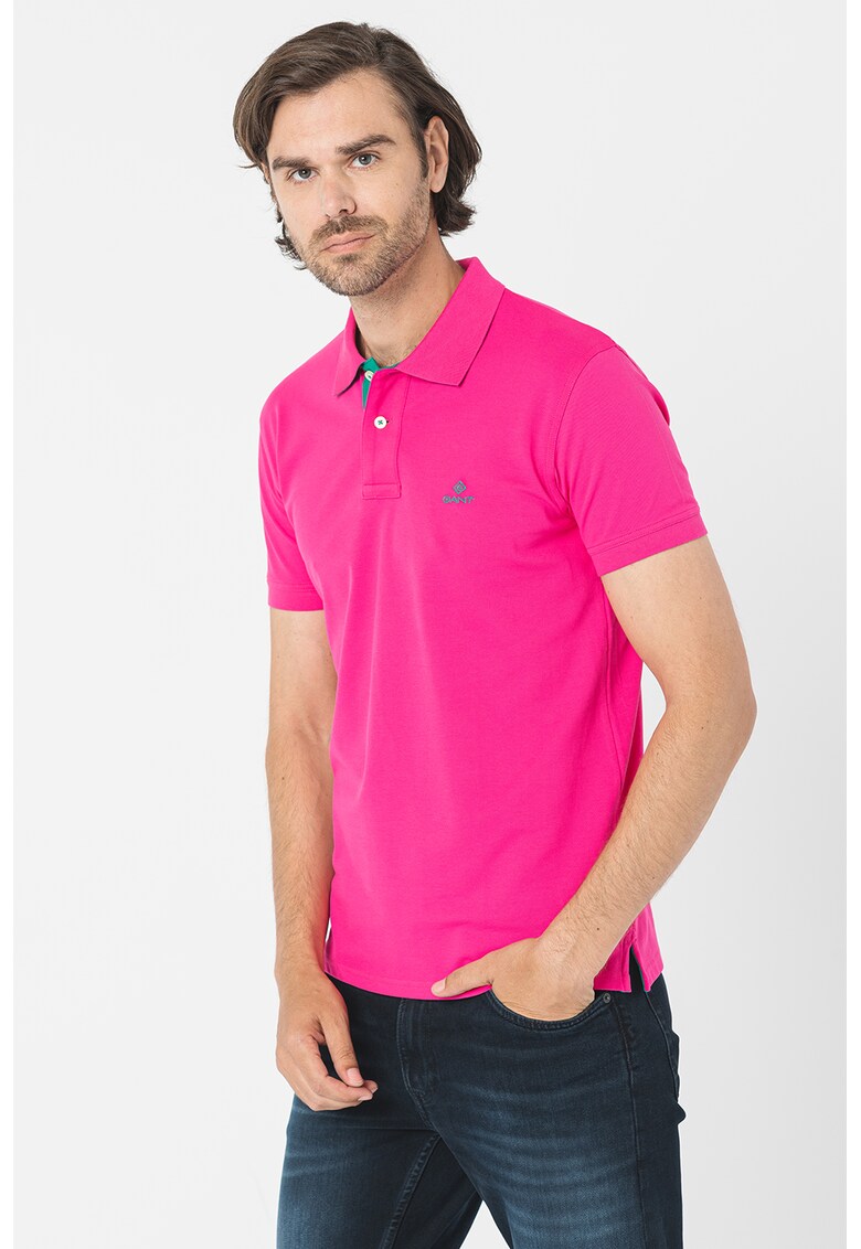 Tricou polo regular fit din pique