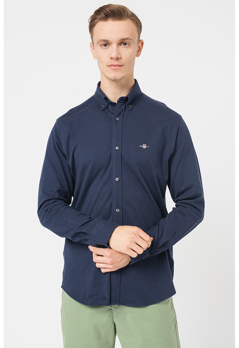 Camasa regular fit din material pique Camasa regular fit din material pique