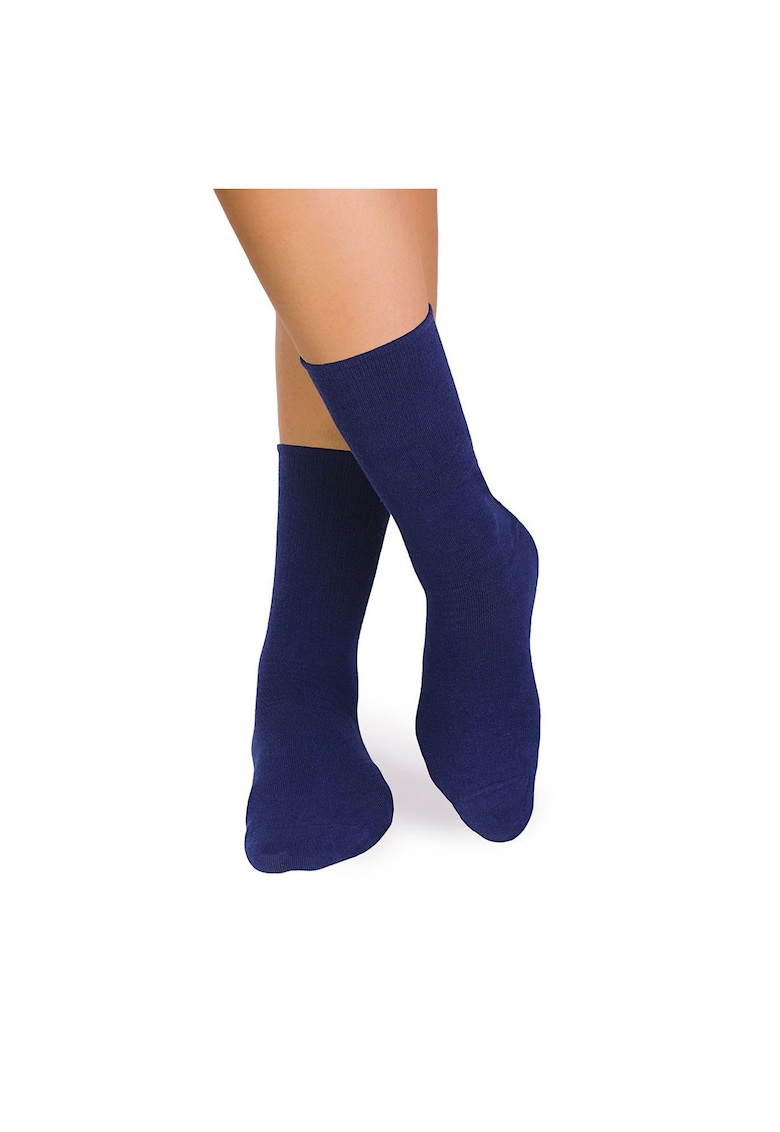 Sosete bumbac pentru diabetici - Albastru inchis