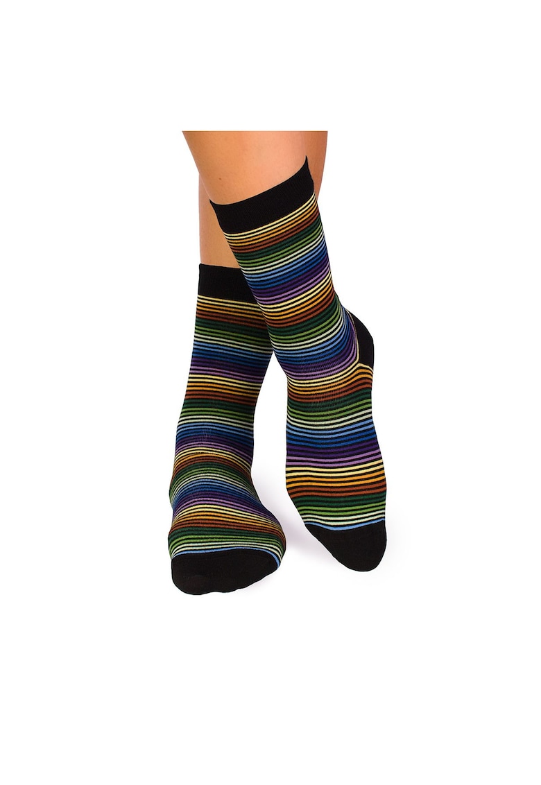 Sosete bambus FINE BAMBOO dungi curcubeu inchis Sosete bambus FINE BAMBOO dungi curcubeu inchis