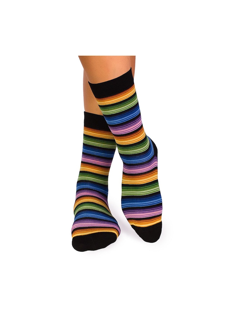 Sosete bambus FINE BAMBOO dungi curcubeu deschis Sosete bambus FINE BAMBOO dungi curcubeu deschis