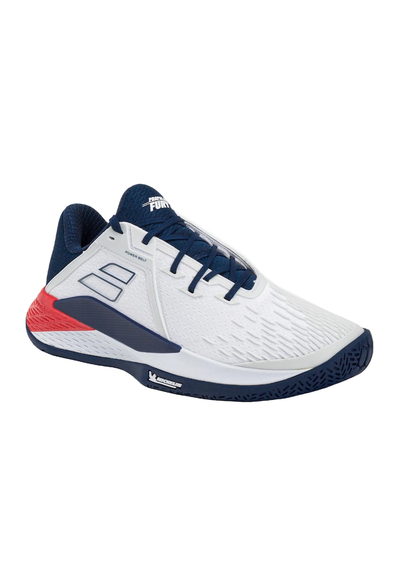 Pantofi tenis barbati Fury 3 - Poliuretan - Alb/Albastru