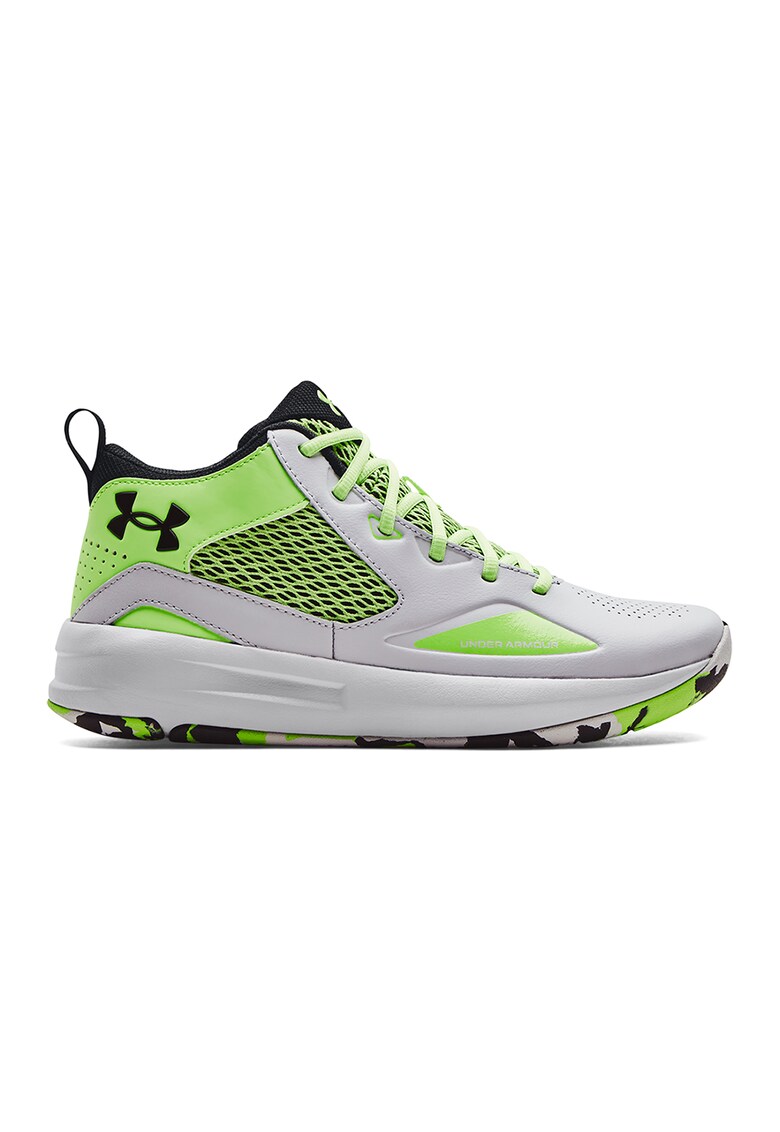 Pantofi mid-high unisex cu insertii de piele pentru baschet Lockdown 5