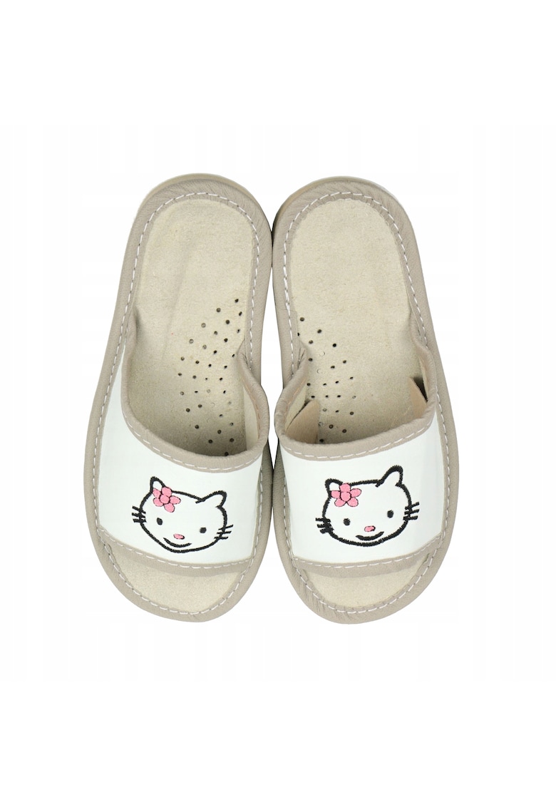 Papuci de casa pentru Piele naturala - Hello Kitty