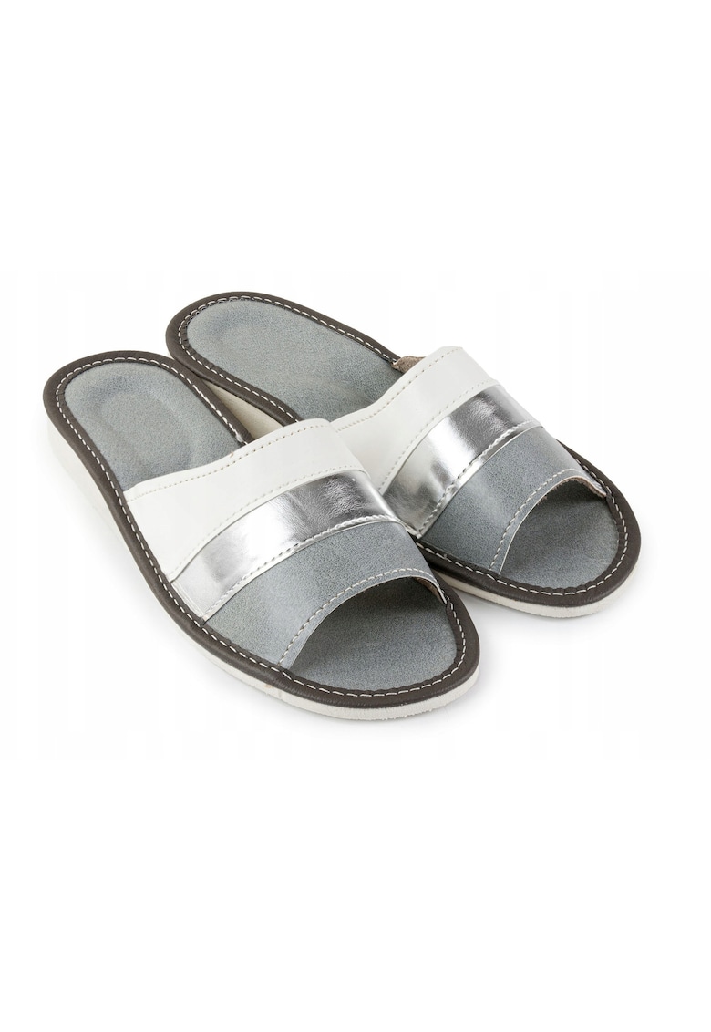 Nowo Papuci Piele 35484 - Gri