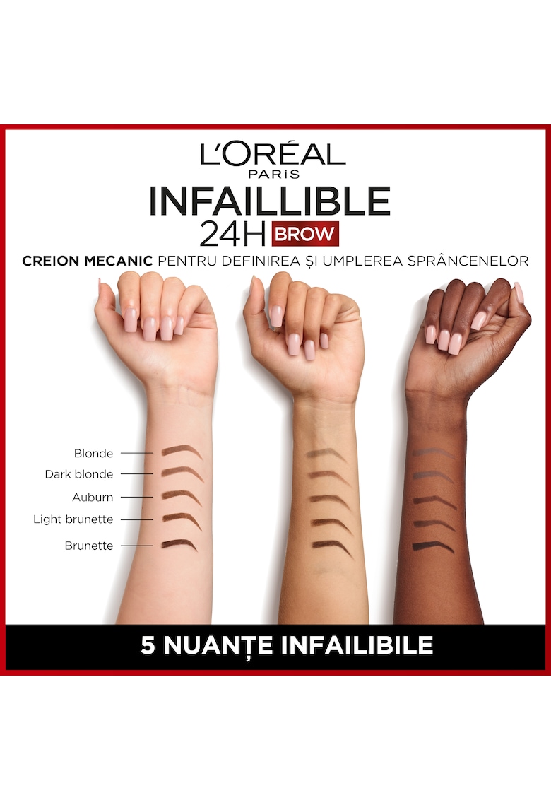 Creion de sprancene infaillible brows 24h triangular - nuanta 6.0 dark blonde