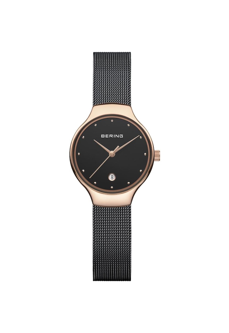 Ceas dama Classic - Inox - 26 mm - Negru/Auriu rose