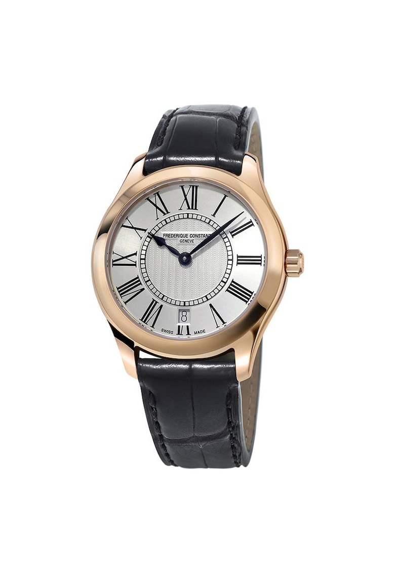 Ceas dama - Frederique - Tip bratara - Otel/Piele - 36 mm - Auriu/Negru