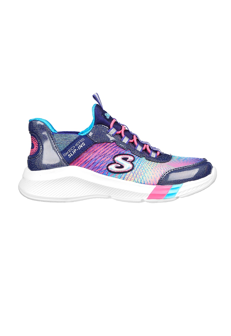 Pantofi sport slip-ins cu aspect stralucitor Dreamy Lites - Colorful Prism